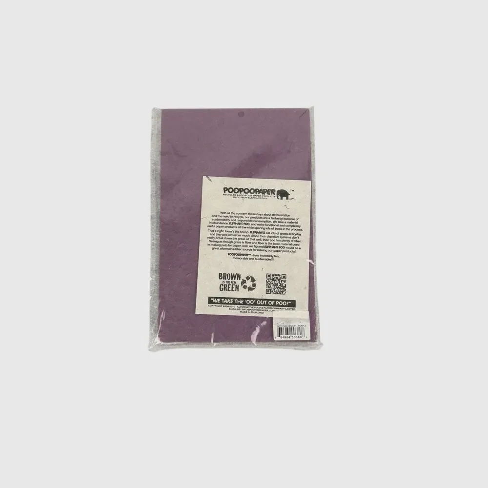 Elephant Poo Paper Notebook.  Made with real Poo! 8.5